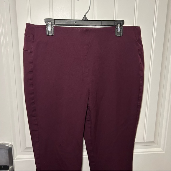 Soft Surroundings Burgundy Pull-On Straight Leg Dress Pants Size Large Tall - Picture 2 of 10